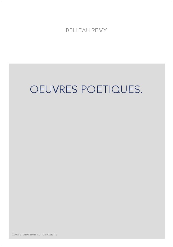 OEUVRES POETIQUES.