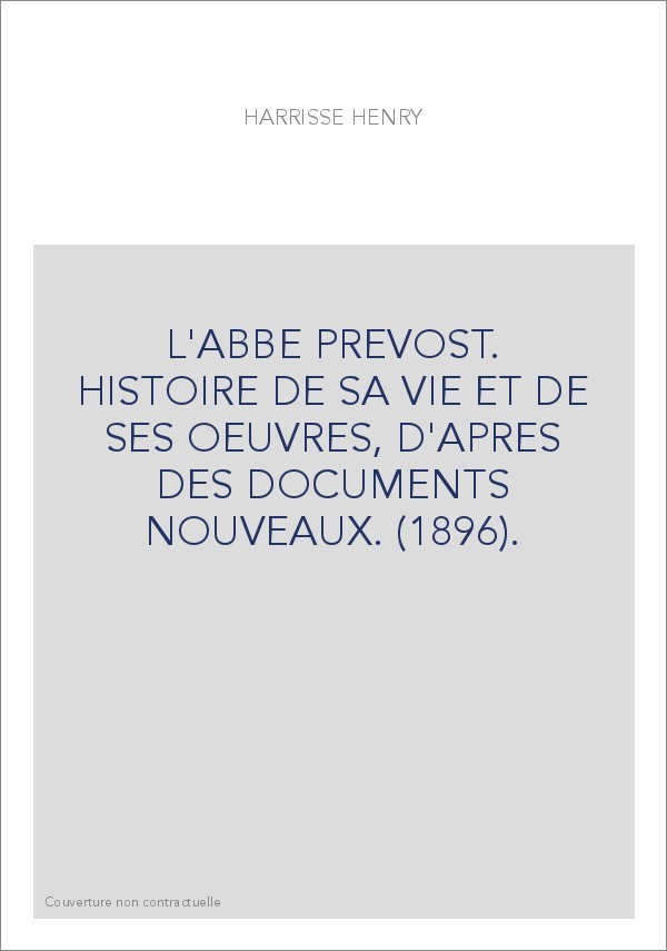 L'ABBÉ PRÉVOST.