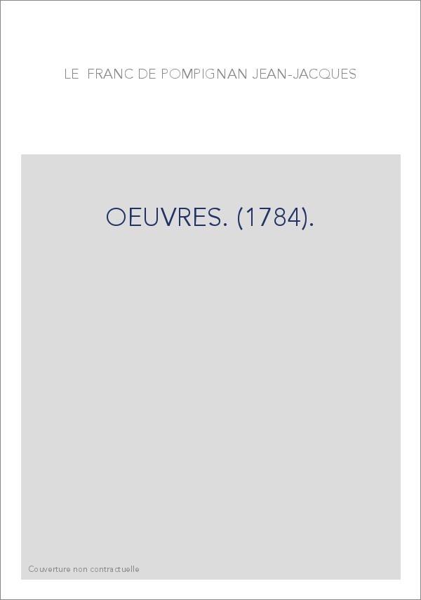 OEUVRES. (1784).