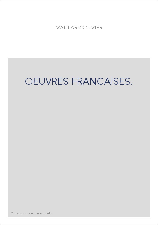 OEUVRES FRANCAISES.
