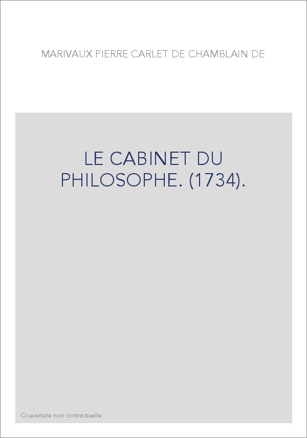 LE CABINET DU PHILOSOPHE. (1734).