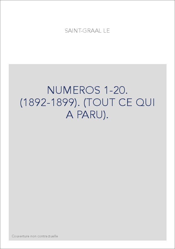 NUMEROS 1-20. (1892-1899). (TOUT CE QUI A PARU).