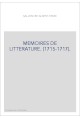 MEMOIRES DE LITTERATURE. (1715-1717).
