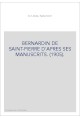 BERNARDIN DE SAINT-PIERRE D'APRES SES MANUSCRITS. (1905).