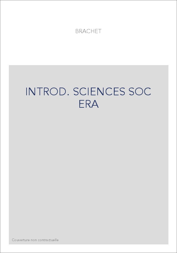INTROD. SCIENCES SOC  ERA