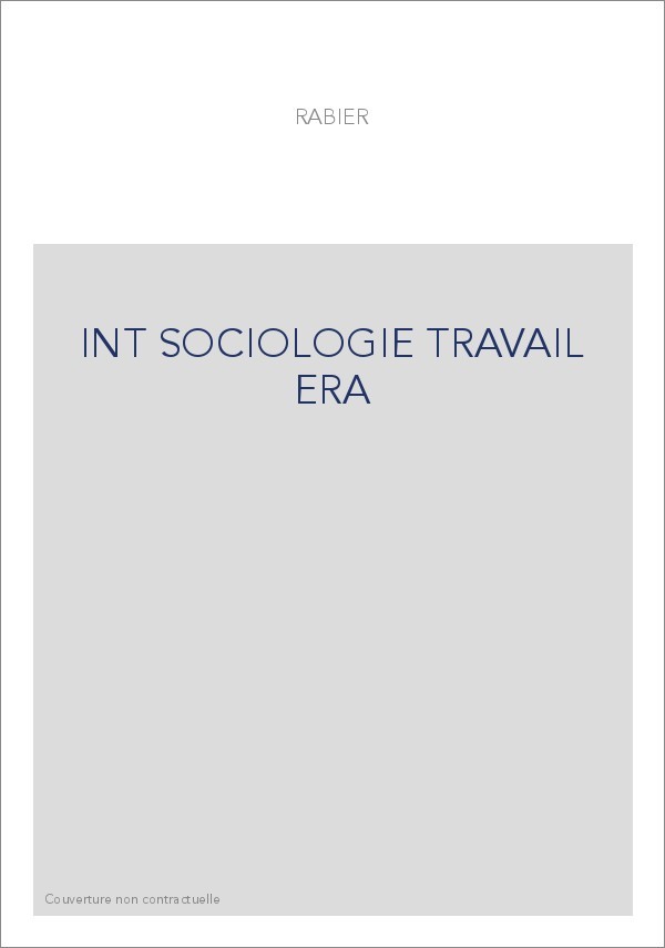 INT SOCIOLOGIE TRAVAIL ERA