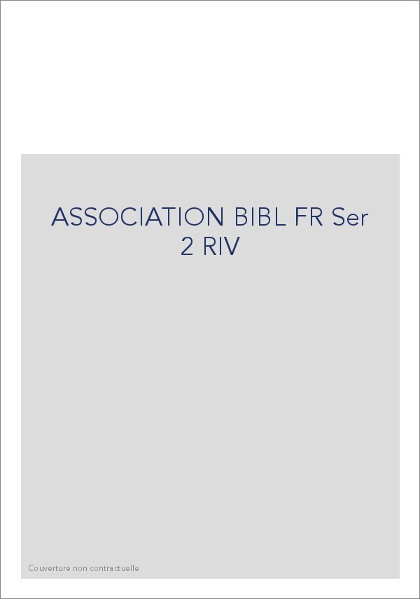 ASSOCIATION BIBL FR Ser 2 RIV