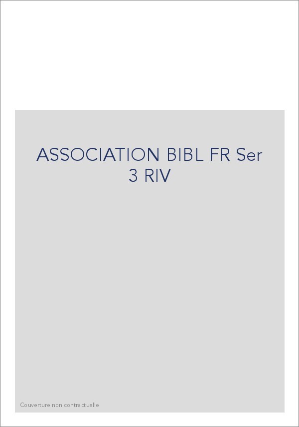 ASSOCIATION BIBL FR Ser 3 RIV