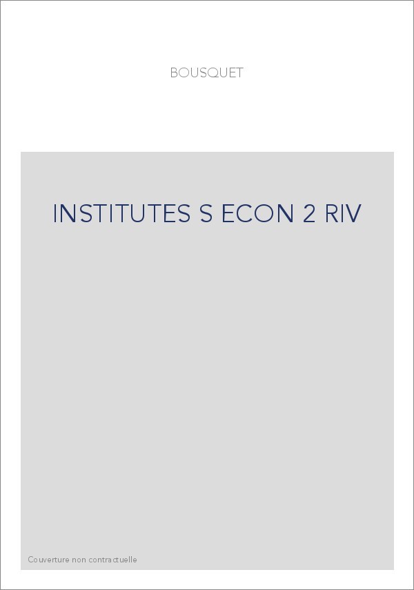 INSTITUTES S ECON 2 RIV