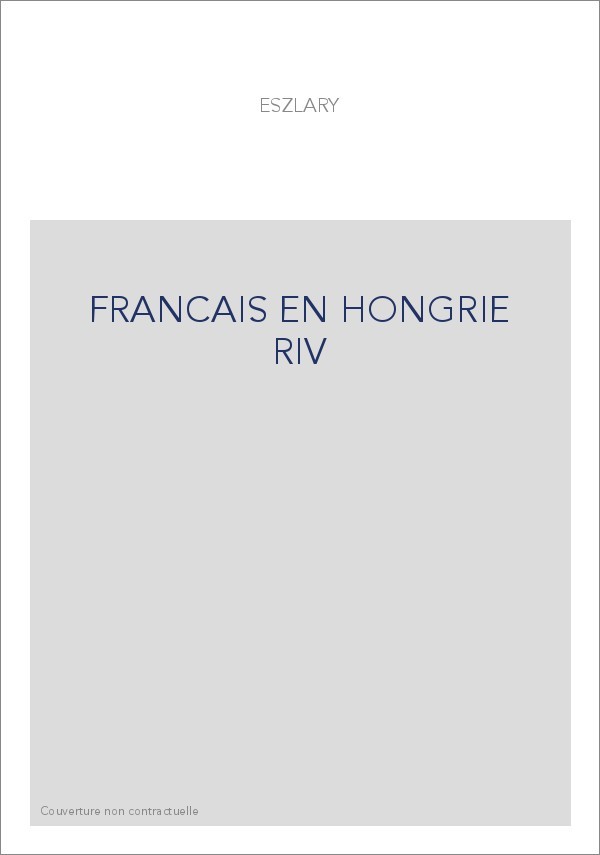 FRANCAIS EN HONGRIE RIV