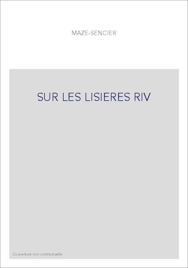 SUR LES LISIERES RIV
