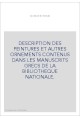 DESCRIPTION DES PEINTURES ET AUTRES ORNEMENTS CONTENUS DANS LES MANUSCRITS GRECS DE LA BIBLIOTHEQUE NATIONALE.