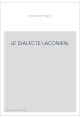 LE DIALECTE LACONIEN.