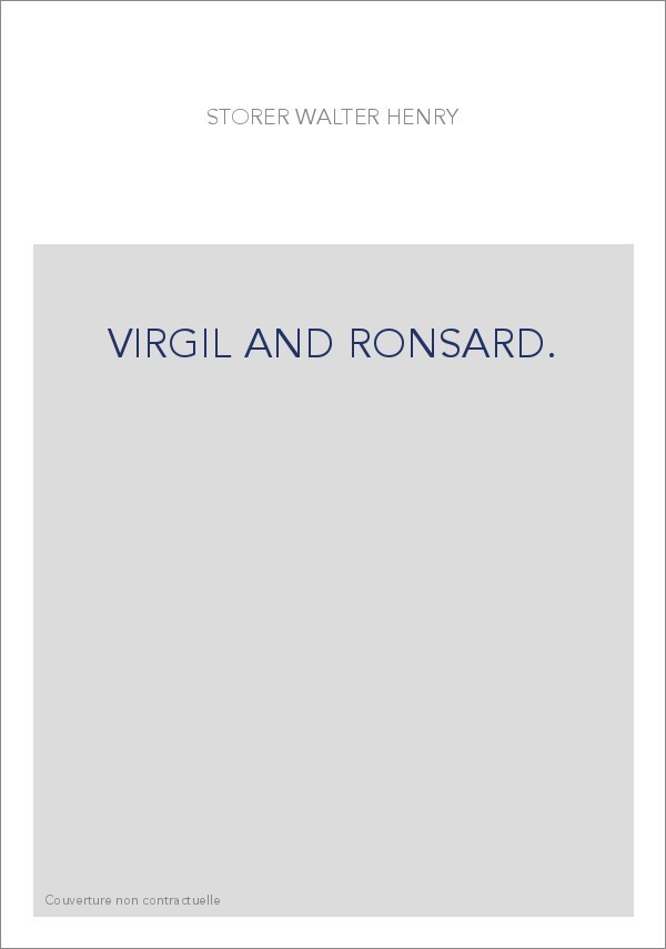 VIRGIL AND RONSARD.