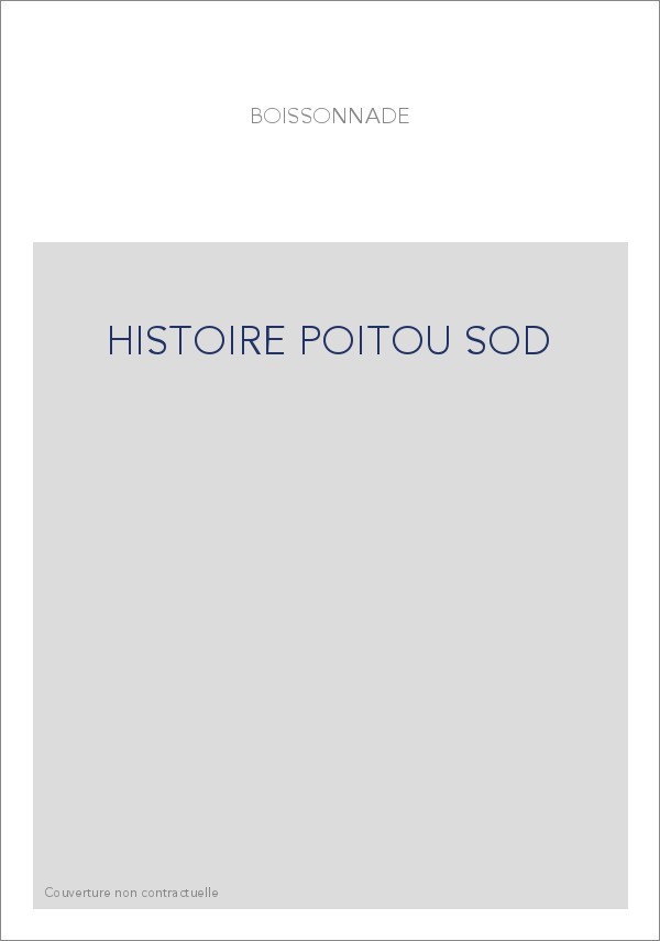 HISTOIRE DU POITOU