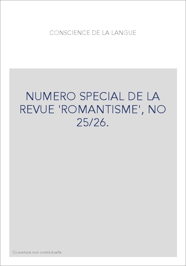 CONSCIENCE DE LA LANGUE