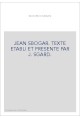 JEAN SBOGAR. TEXTE ETABLI ET PRESENTE PAR J. SGARD.