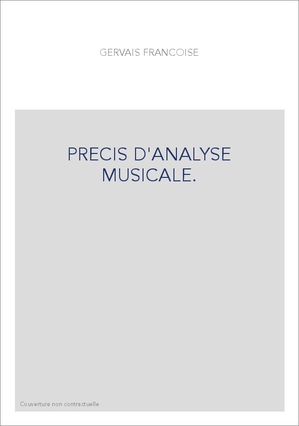 PRECIS D'ANALYSE MUSICALE.