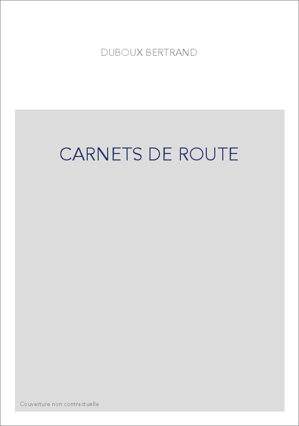 CARNETS DE ROUTE