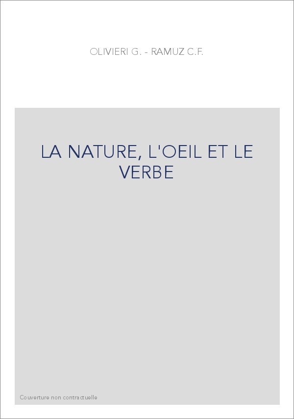 LA NATURE, L'OEIL ET LE VERBE