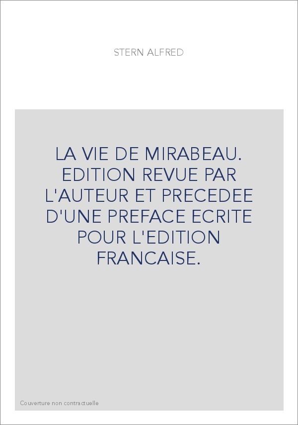 LA VIE DE MIRABEAU.