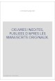 OEUVRES INEDITES, PUBLIEES D'APRES LES MANUSCRITS ORIGINAUX.