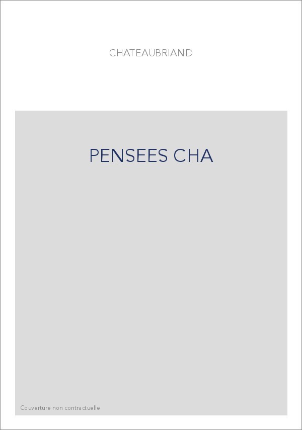 PENSEES, PUBLIEES PAR LA MARQUISE D'AUTICHAMP