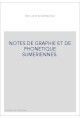 NOTES DE GRAPHIE ET DE PHONETIQUE SUMERIENNES.