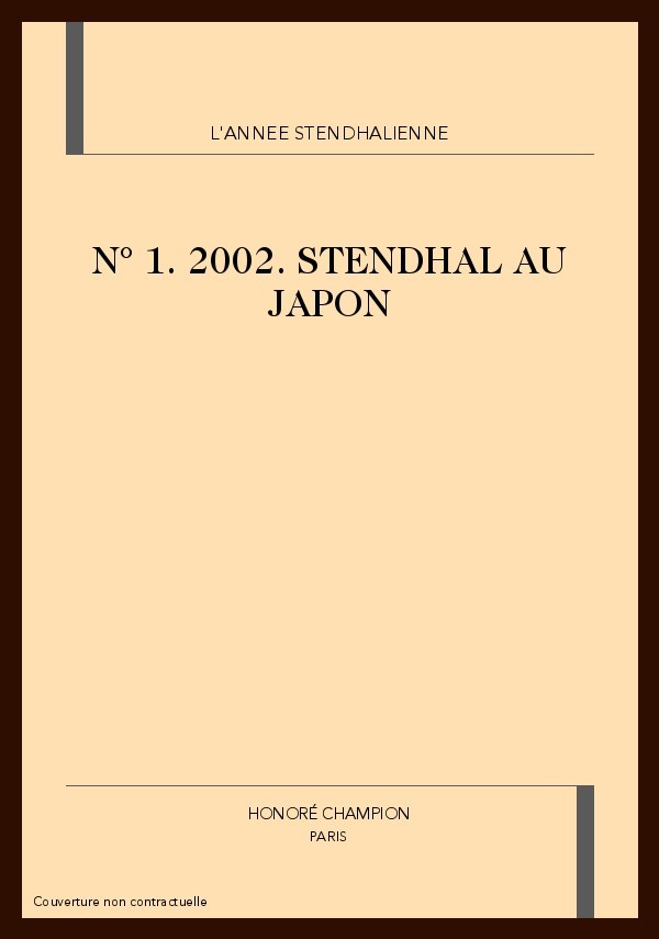 L'ANNEE STENDHALIENNE N°1 2002