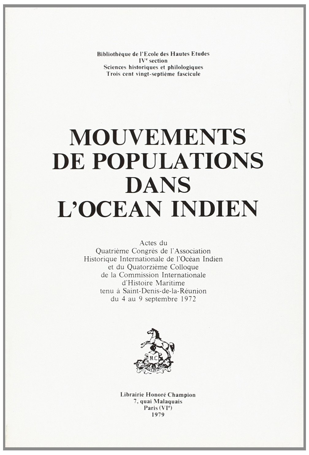 MOUVEMENTS DE POPULATION DANS L'OCEAN INDIEN