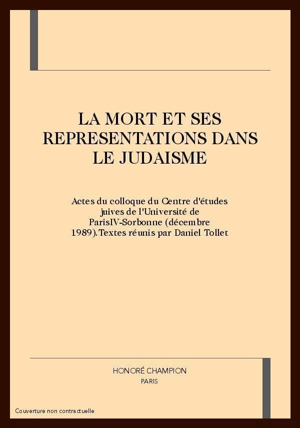 LA MORT ET SES REPRESENTATIONS DANS LE JUDAISME