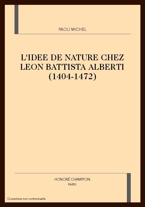 L'IDEE DE NATURE CHEZ LEON ALBERTI (1404-1472).