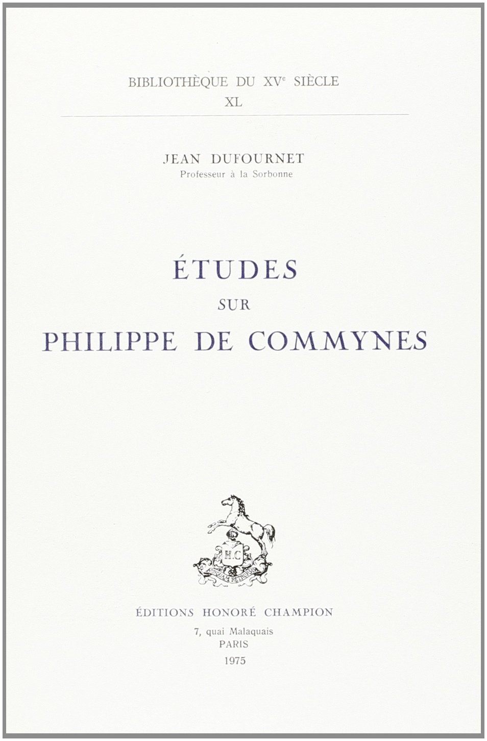 ETUDE SUR PHILIPPE DE COMMYNES.