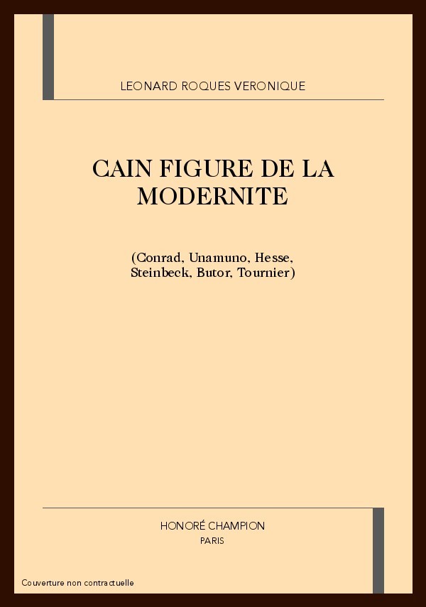 CAIN FIGURE DE LA MODERNITE