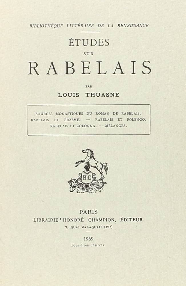 ETUDES SUR RABELAIS