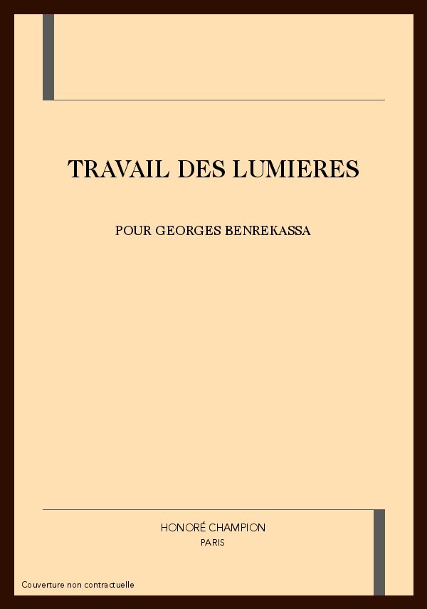 LE TRAVAIL DES LUMIERES
