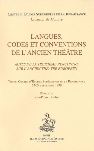 LANGUES CODES ET CONVENTION DE L'ANCIEN THEATRE