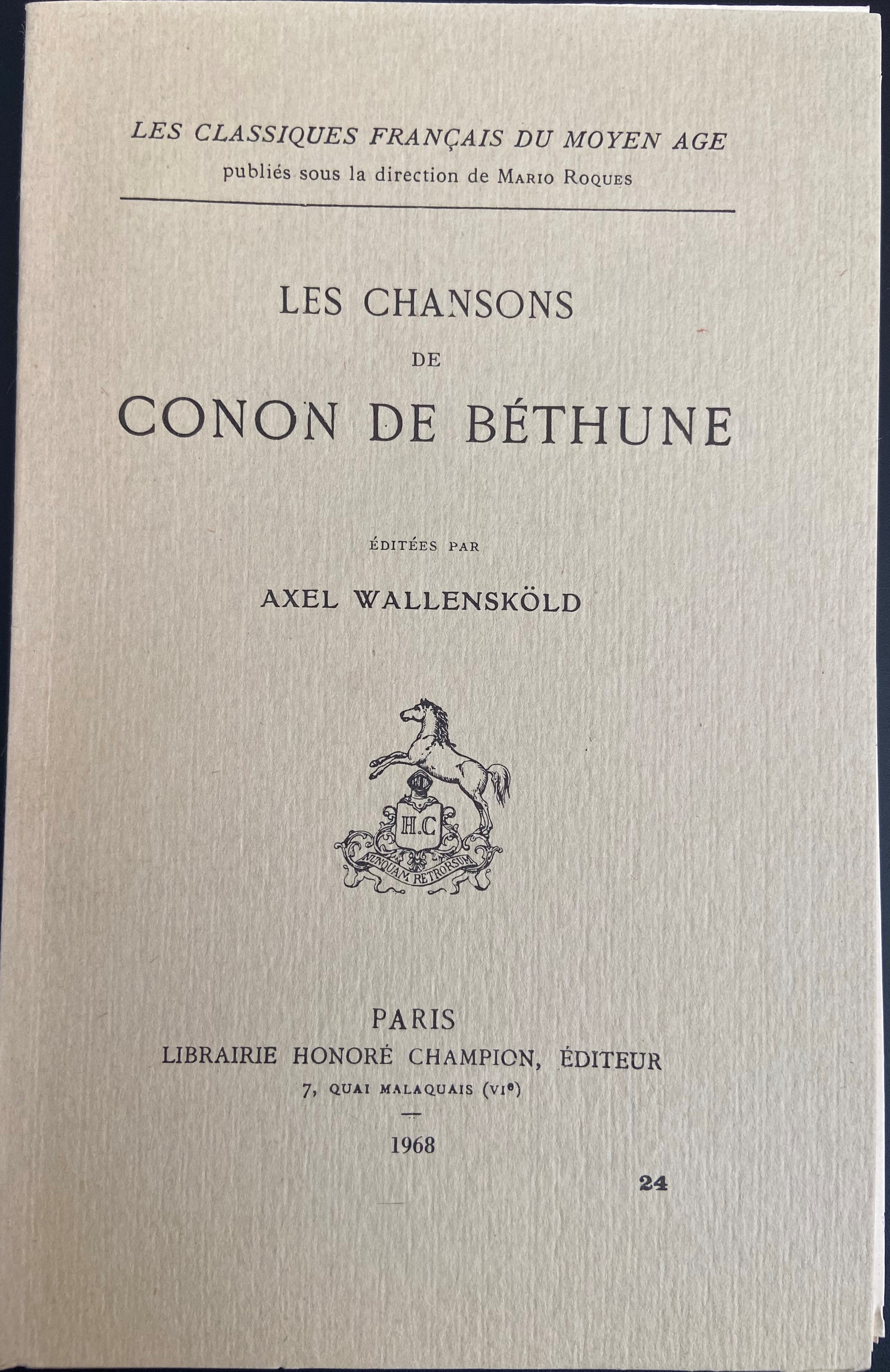LES CHANSONS. (1921)