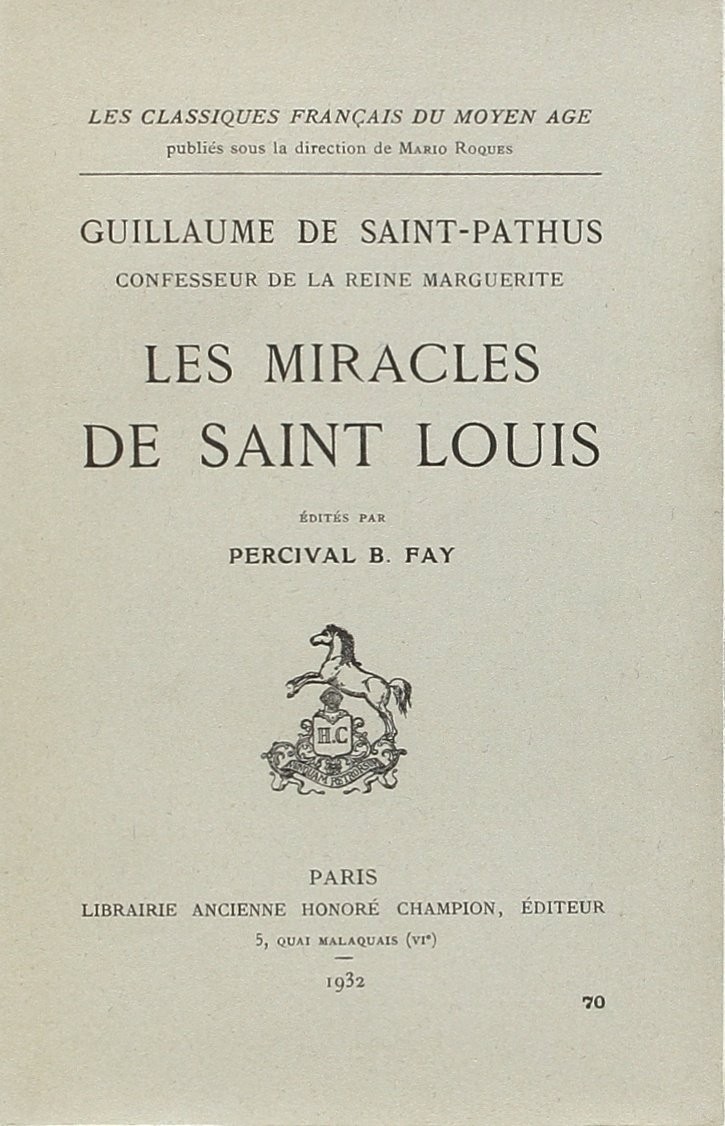 LES MIRACLES DE SAINT-LOUIS