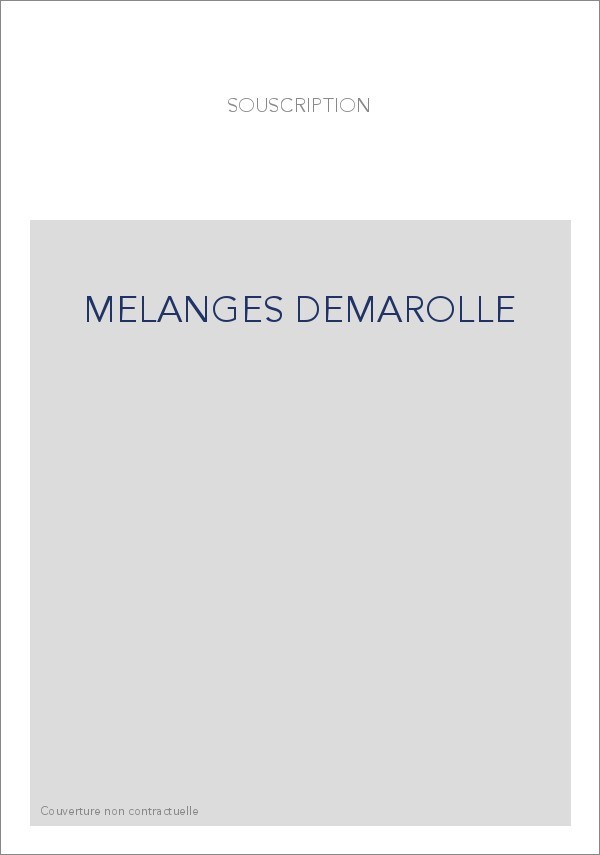 MELANGES DEMAROLLE