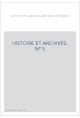 HISTOIRE ET ARCHIVES, JANVIER-JUIN 1999.