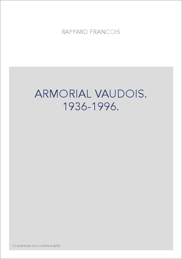 ARMORIAL VAUDOIS. 1936-1996.