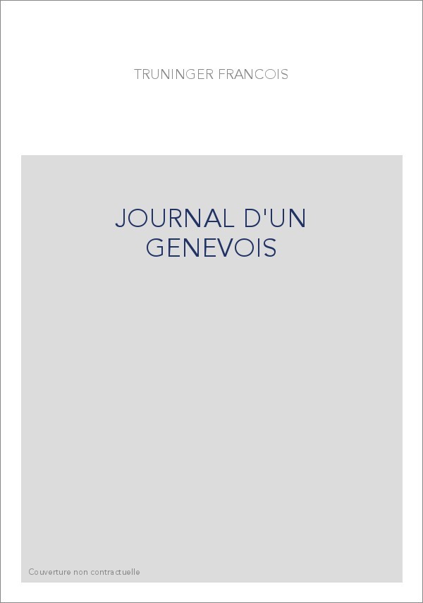 JOURNAL D'UN GENEVOIS