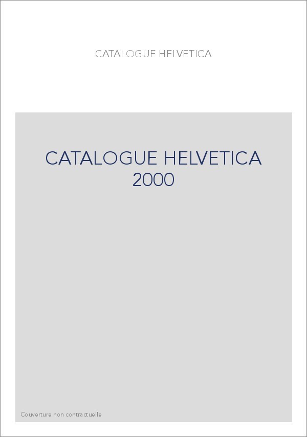 CATALOGUE HELVETICA 2000