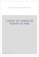 L'ESPRIT DE GENEVE DE ROBERT DE TRAZ
