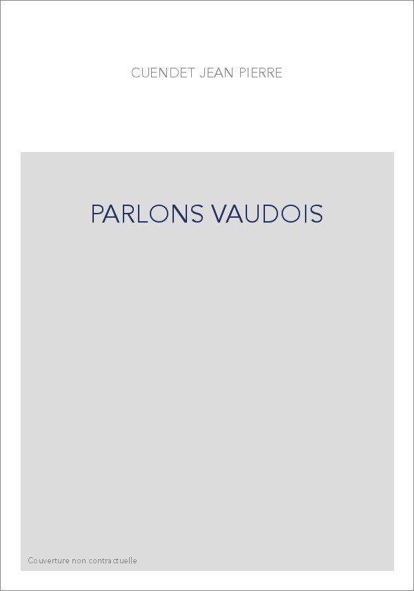 PARLONS VAUDOIS
