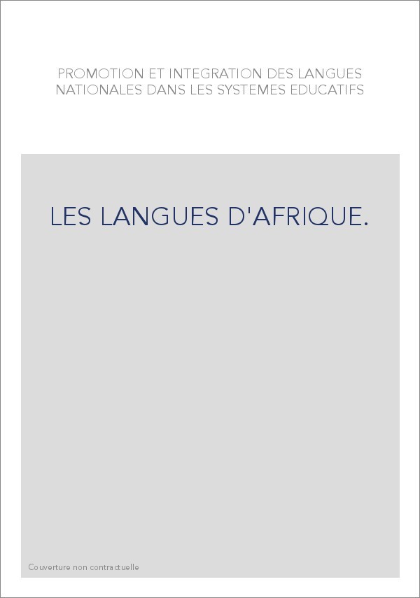 LES LANGUES D'AFRIQUE.