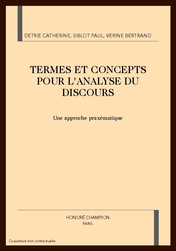 TERMES ET CONCEPTS POUR L'ANALYSE DU DISCOURS