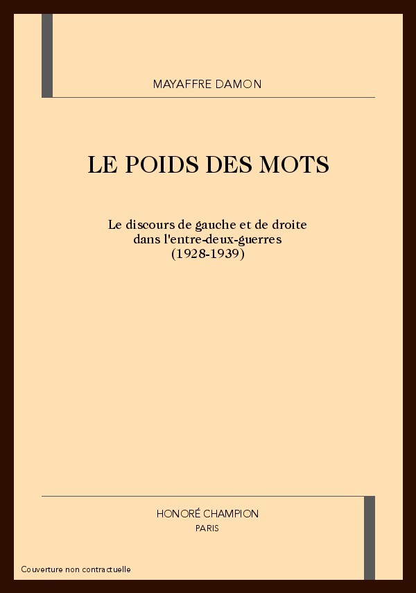 LE POIDS DES MOTS