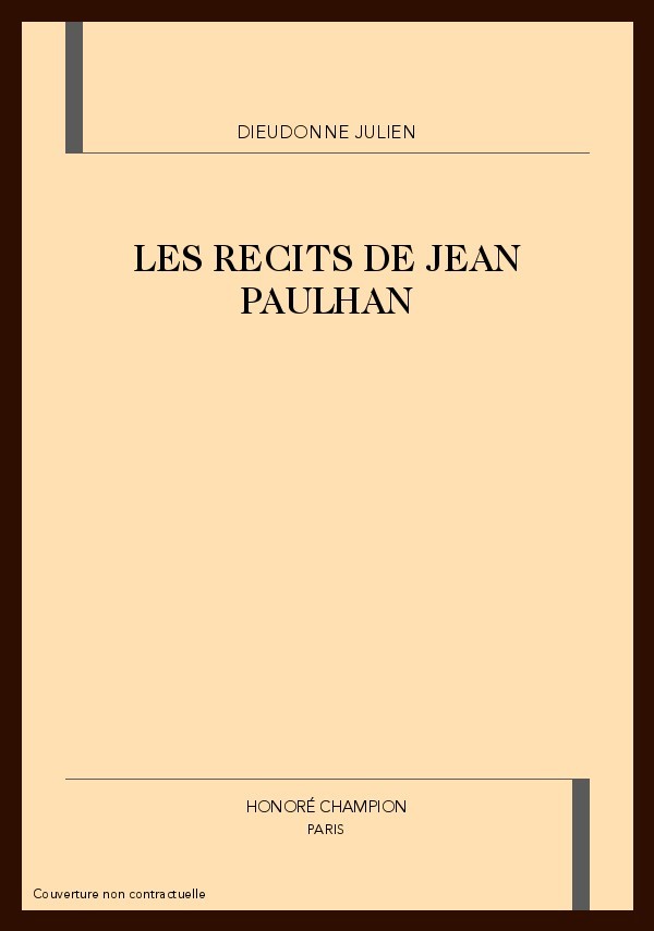 LES RECITS DE JEAN PAULHAN